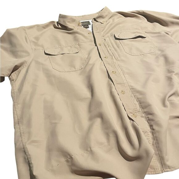 GH Schmidt workwear size 2X Men's Beige Button-Up Shirt short sleeved - Picture 2 of 2